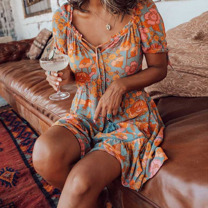 "YLK" BOHO Sommer Kleid