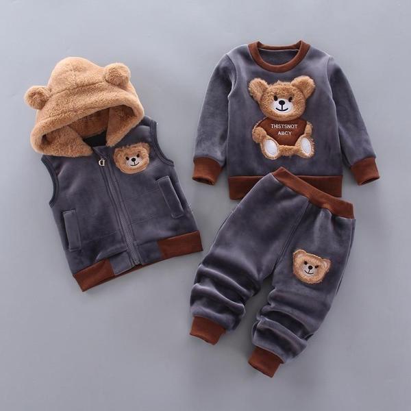 3-TEILIGER ATMUNGSAKTIVER UND KUSCHELIGER BABY-OVERALL