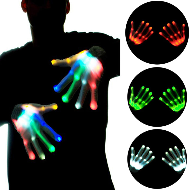 Leuchtende LED-Skelett-Handschuhe SkeletonShine™