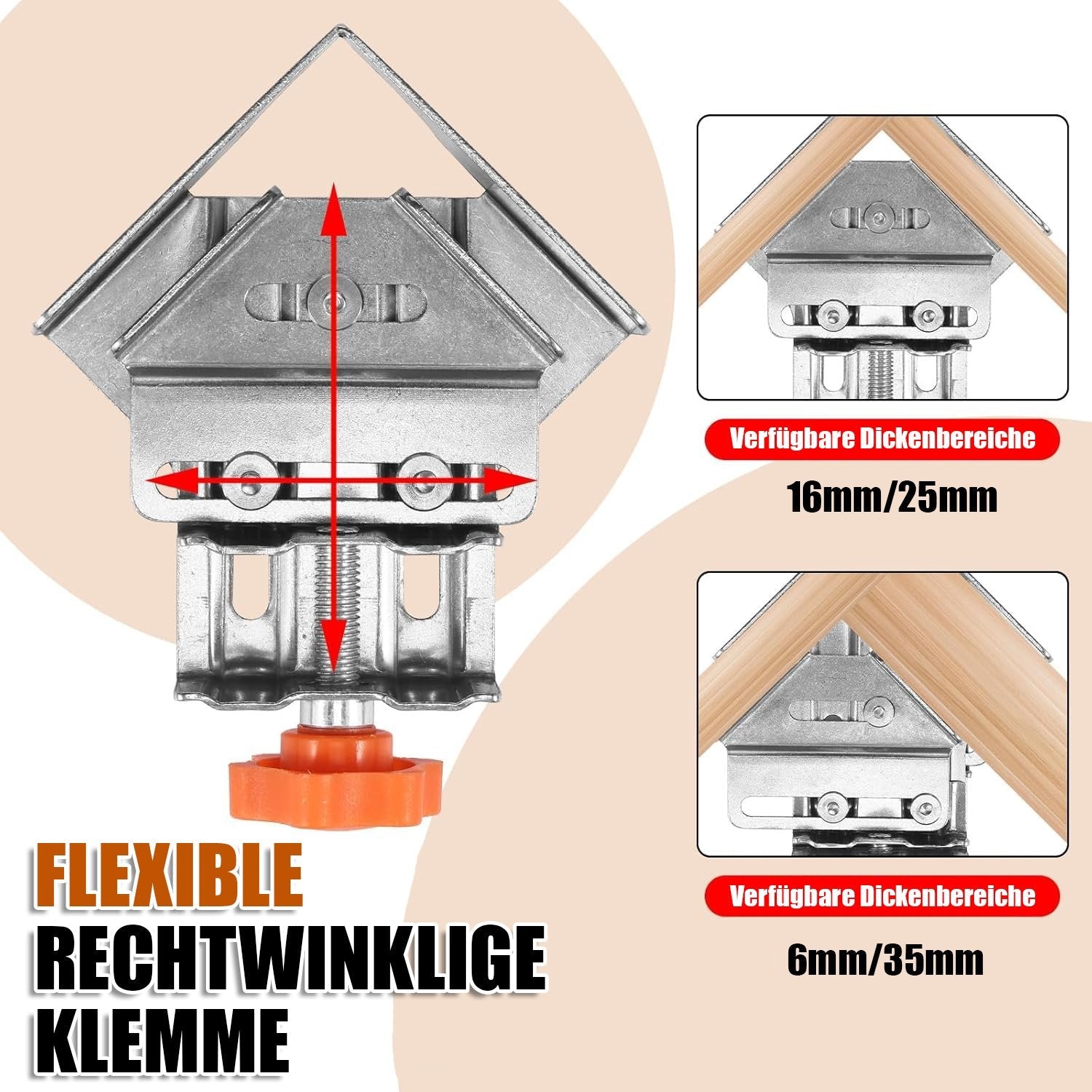 🔥Heißer Verkauf🔥Rechtwinklige Schraubzwinge für die Holzbearbeitung – ideal für Heimwerker- und DIY-Projekte. 🏠