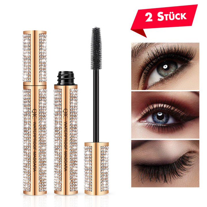 4D Flash Diamant Wasserfeste Seidenfaser Mascara zur Verlängerung der Wimpern