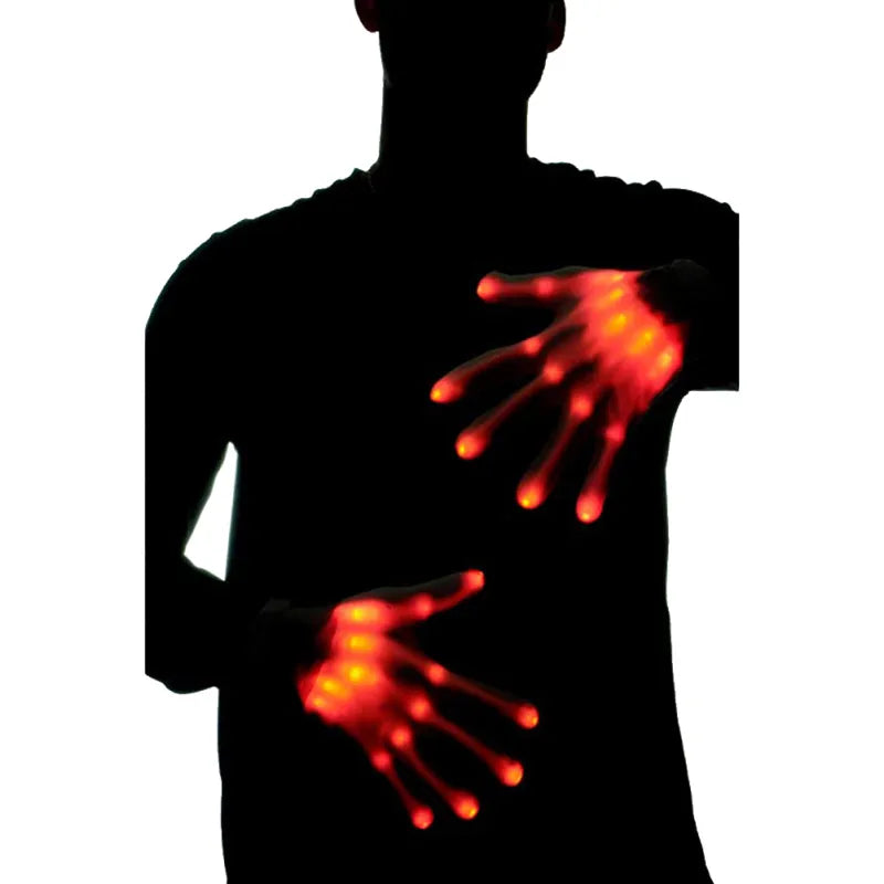 Leuchtende LED-Skelett-Handschuhe SkeletonShine™