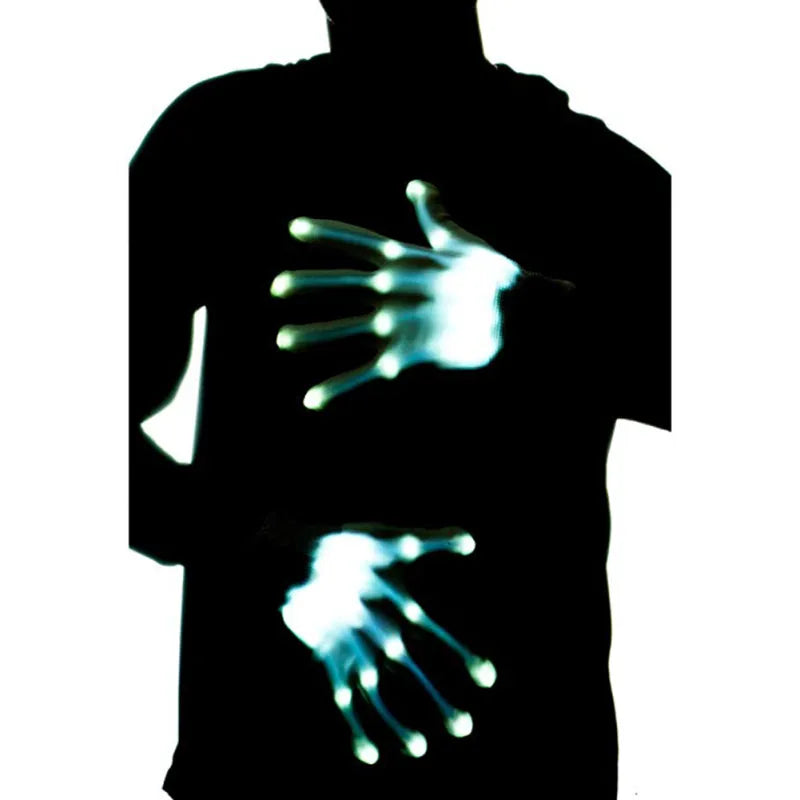 Leuchtende LED-Skelett-Handschuhe SkeletonShine™