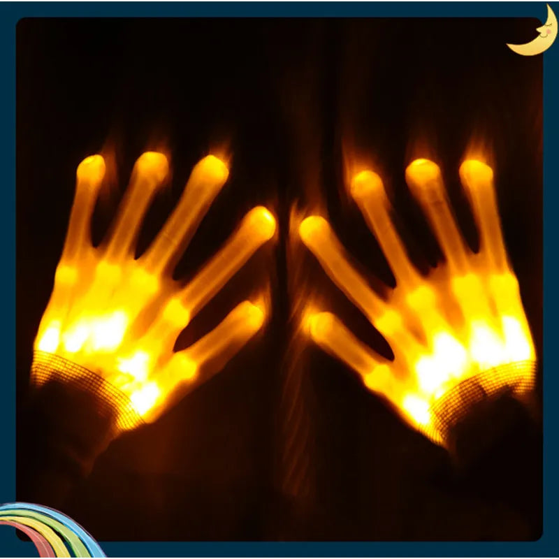 Leuchtende LED-Skelett-Handschuhe SkeletonShine™